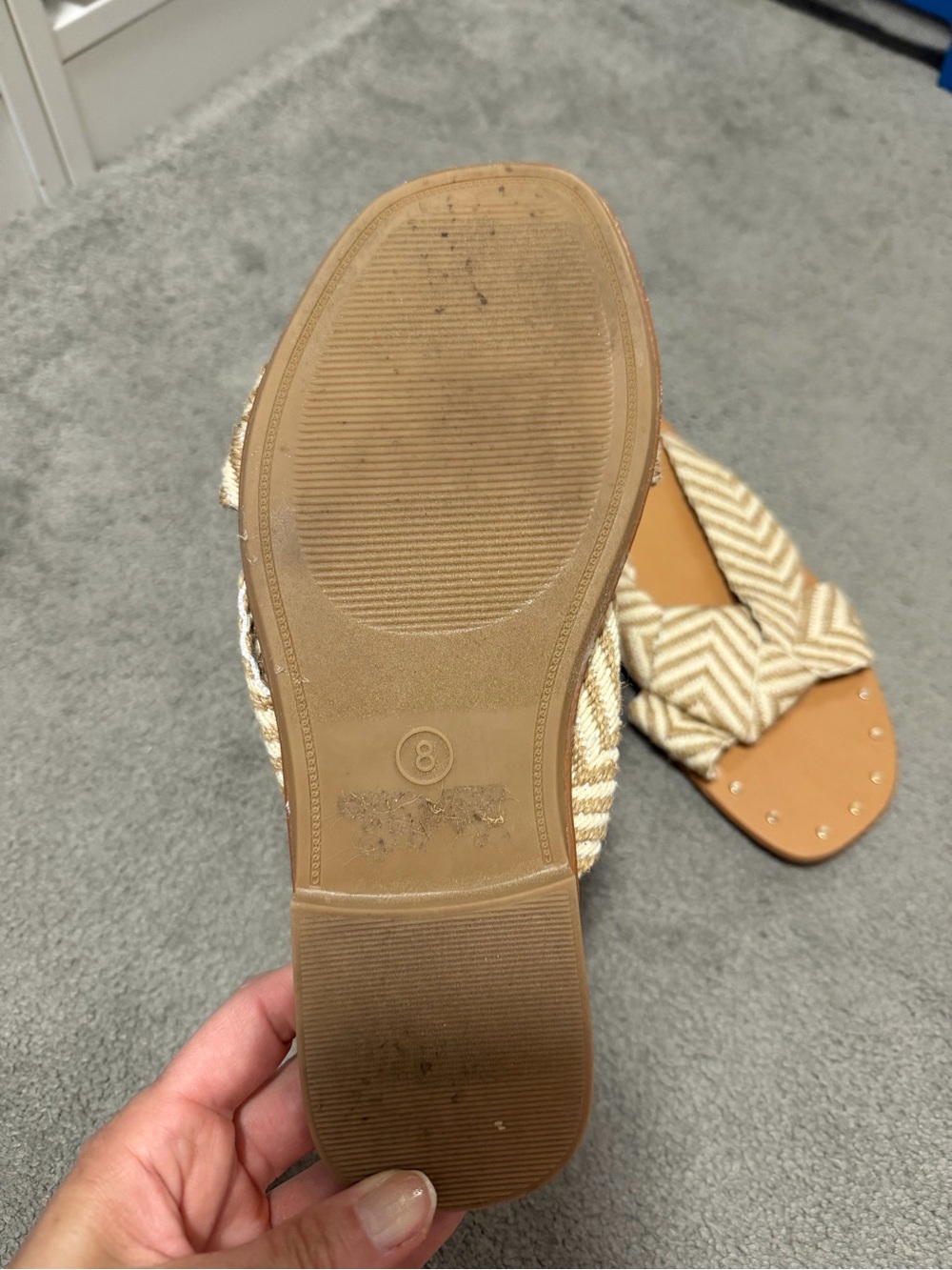 Universal Threads Woven Chevron Knot Slide Sandals - Beige - Picture 4 of 4